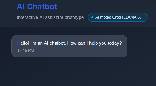 AI Chatbot project preview