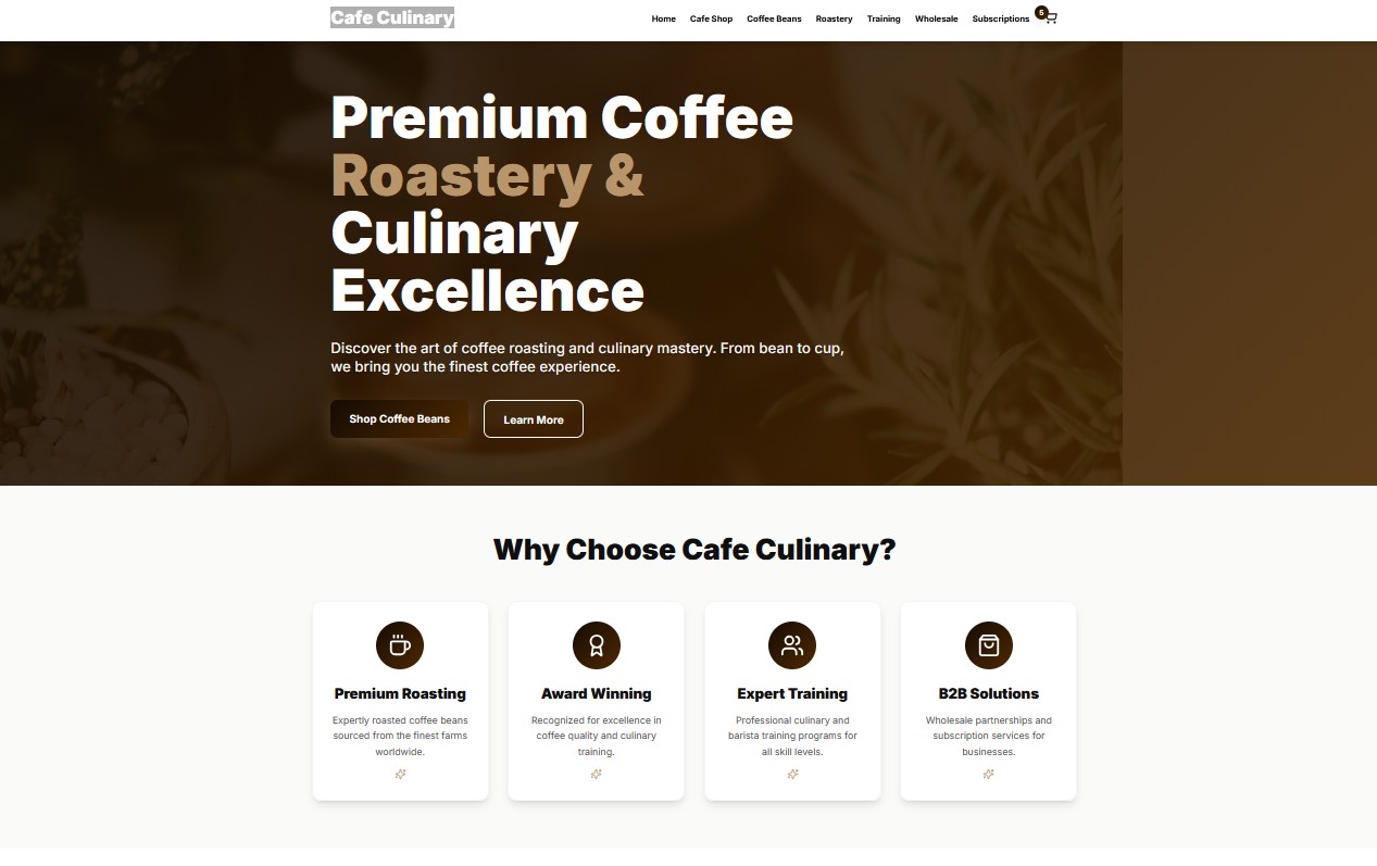 Cafe Culinary Co project preview