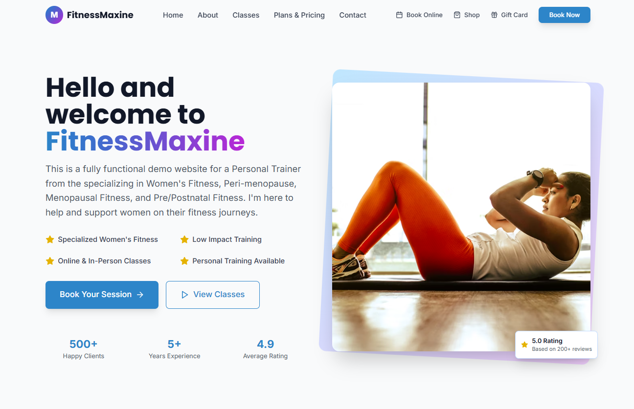 Fitness Max Website project preview